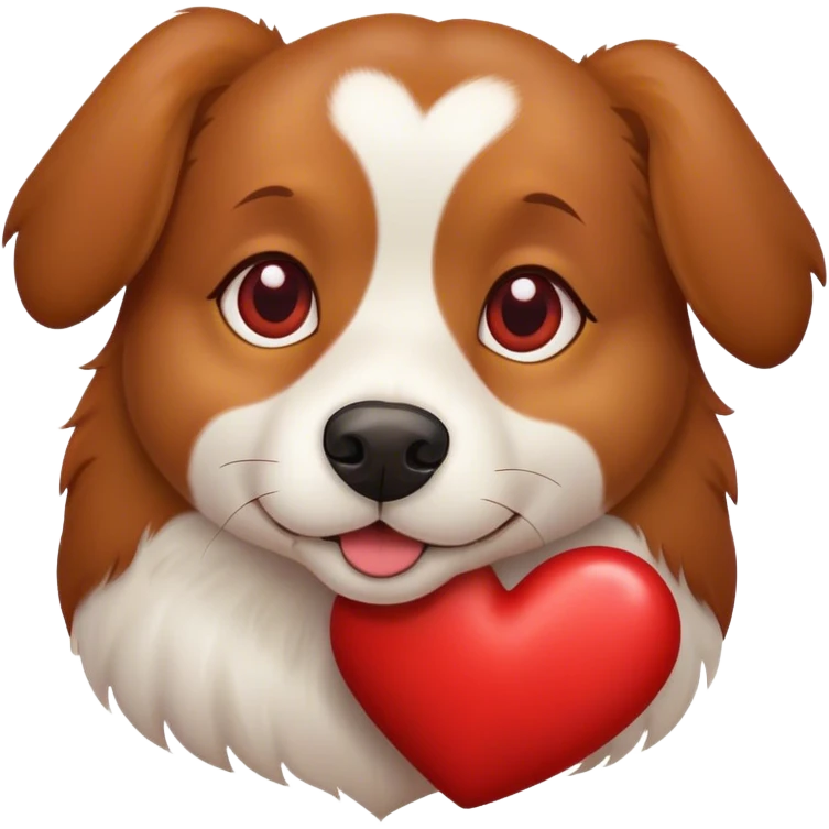 A heart and dog emoji