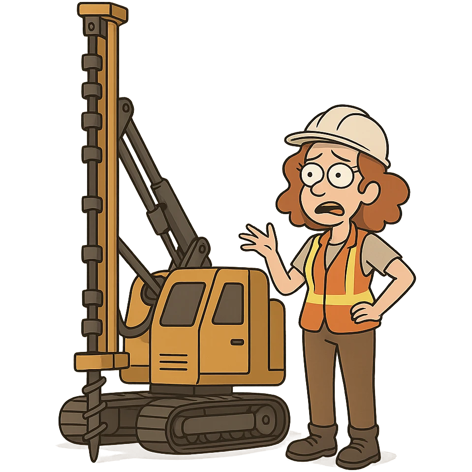 track-mounted geotechnical drilling rig, transparent background emoji