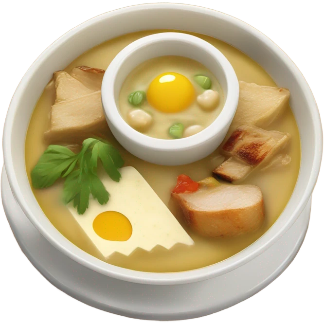 Plato de Sopa de ajiaco de lado  emoji