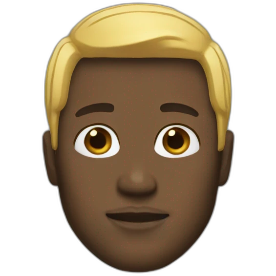 black man blonde hair emoji
