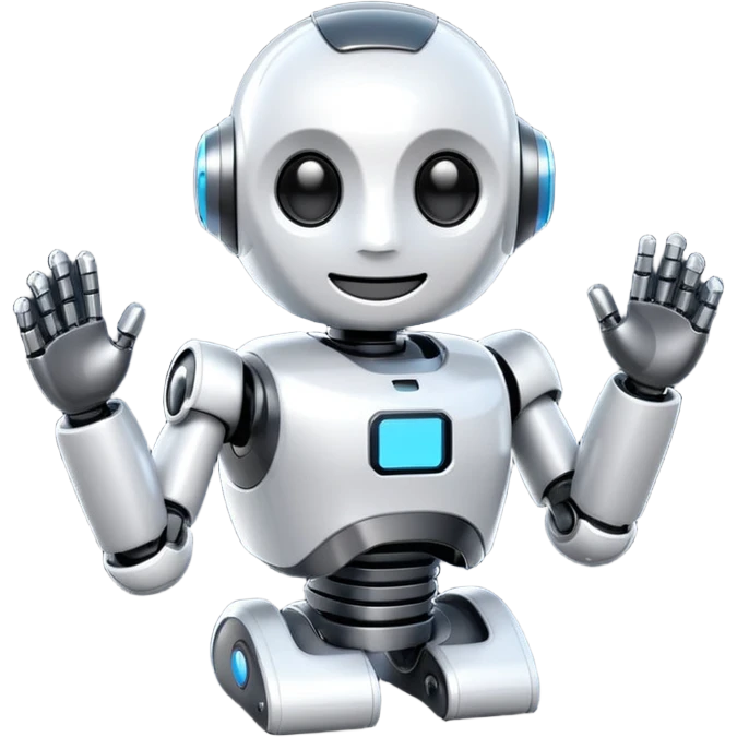 3D AI Robot Mascot - Chatbot Iconemoji emoji