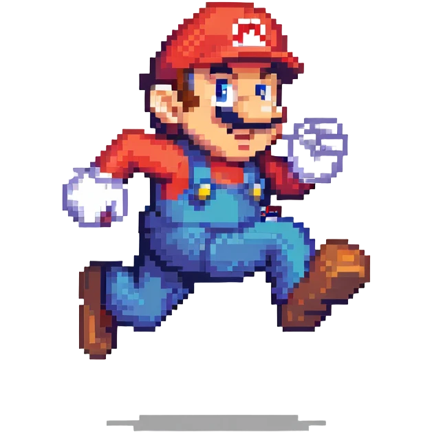 Mario character jumping emoji