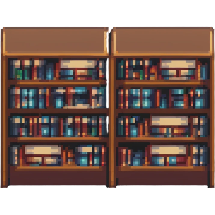 library with bookshelves emoji