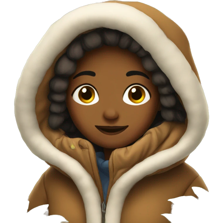 Cozy girl in the forest  emoji