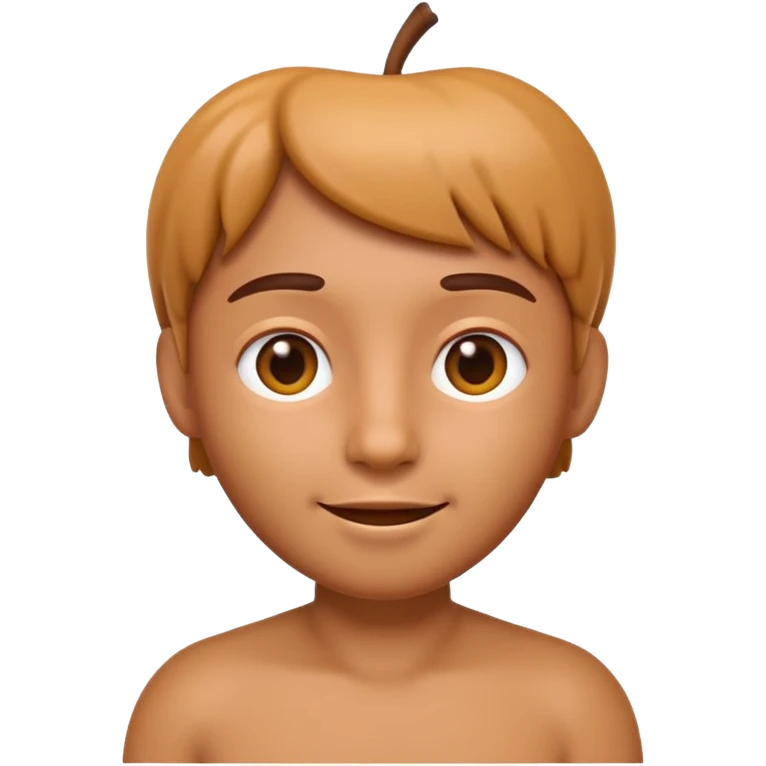 3D Apple style emoji of a person with friendly neutral expression and simplified features emoji