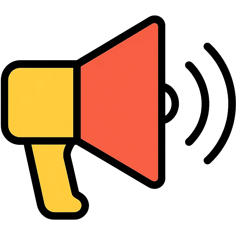 colored loudspeaker icon emoji