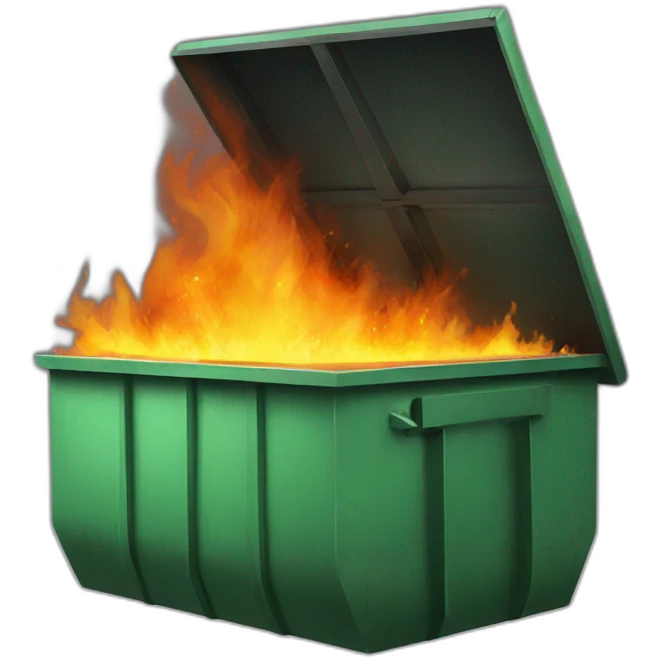 Dumpster on fire emoji