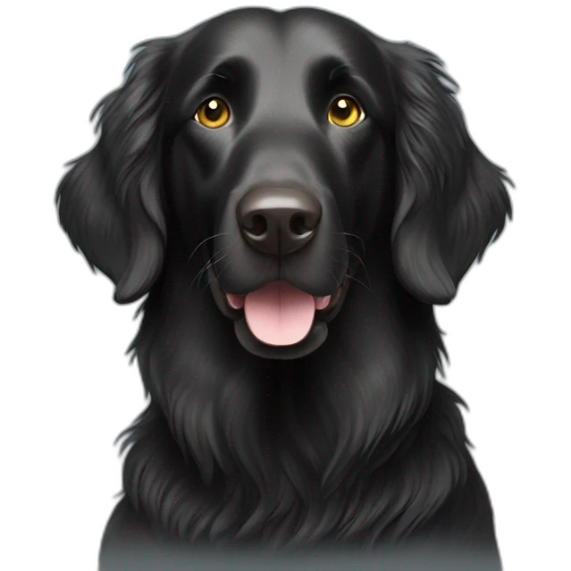 houdini flat coated retriever emoji