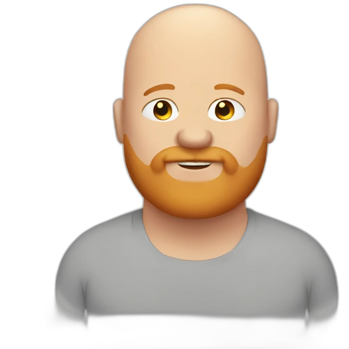 Bald fat man With ginger beard emoji