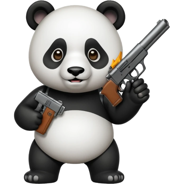 PANDA WITH GUN emoji