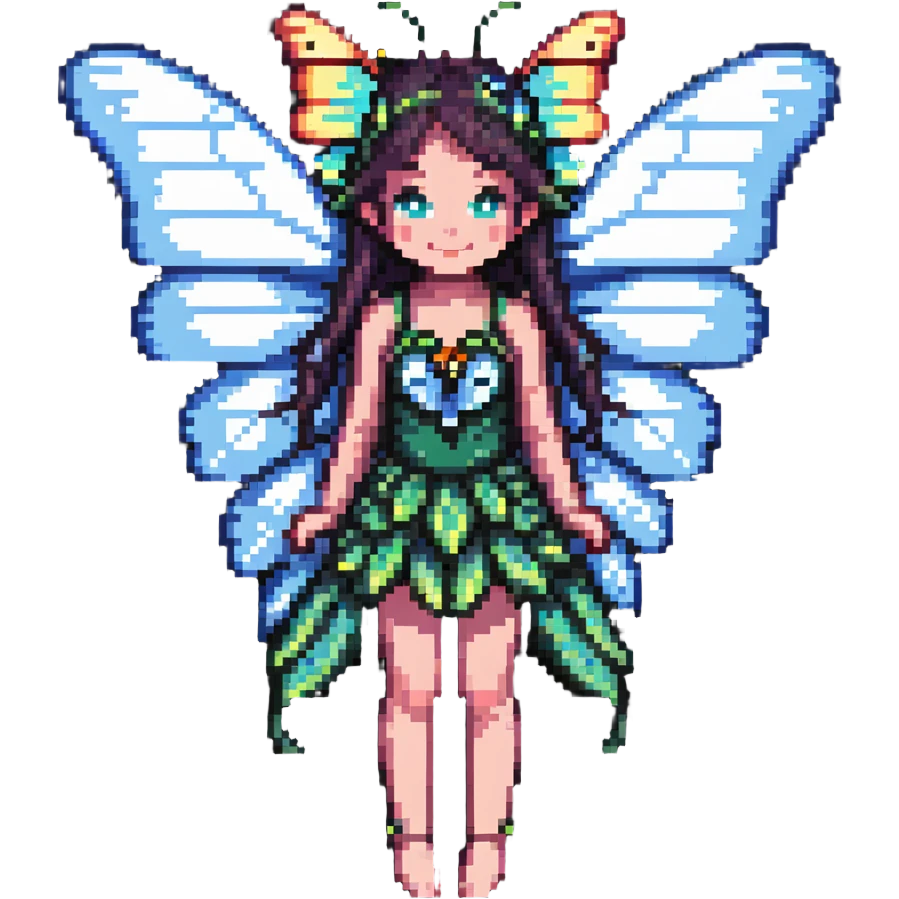 fairy with butterfly wings, vibrant colors emoji