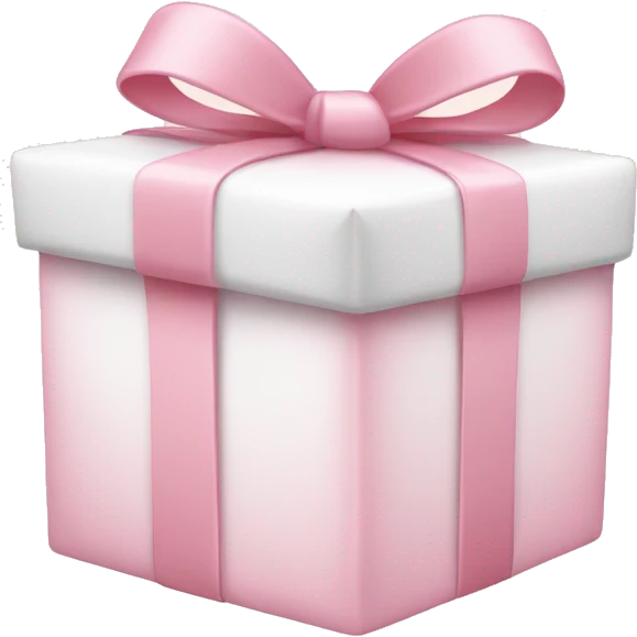 Light pink and white present emoji