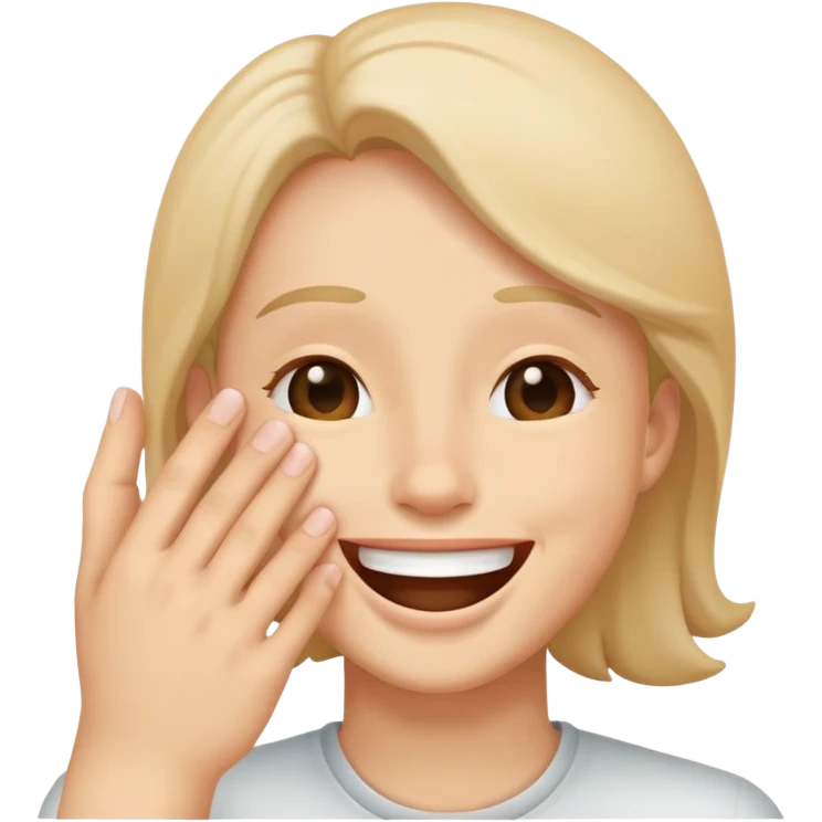 Laughing with hand covering the face a bit  emoji