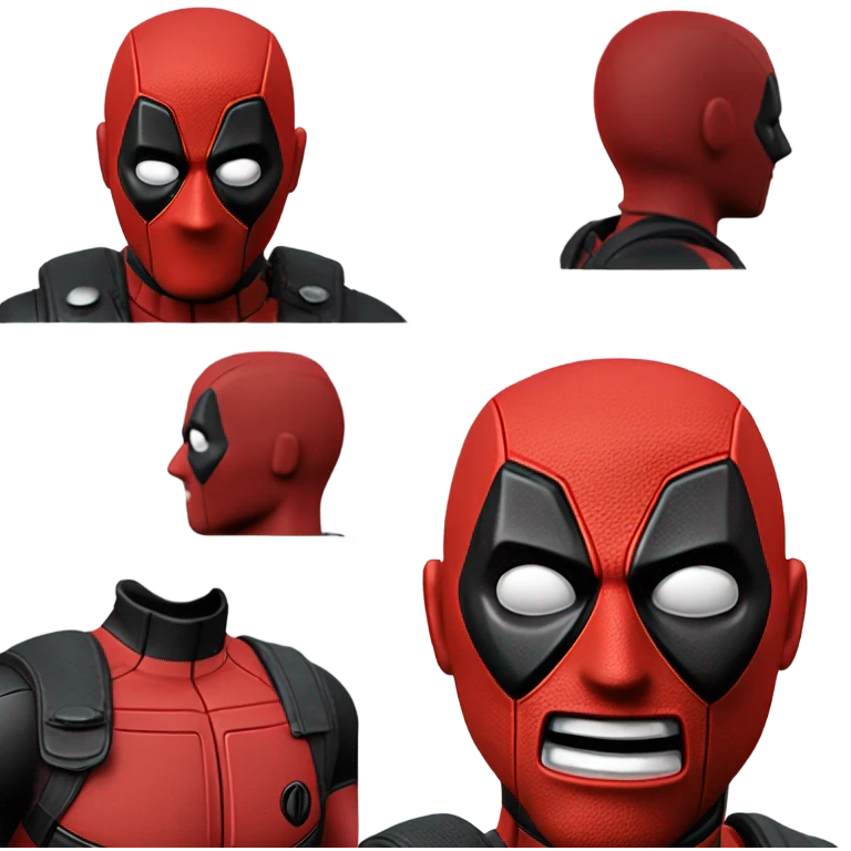 3D deadpool head emoji