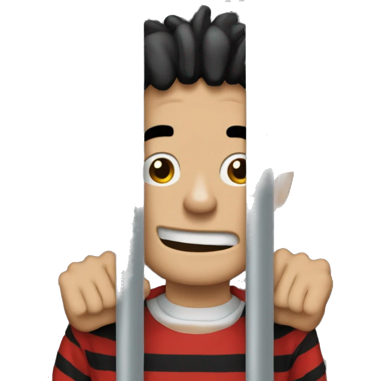 Waldo behind bars emoji