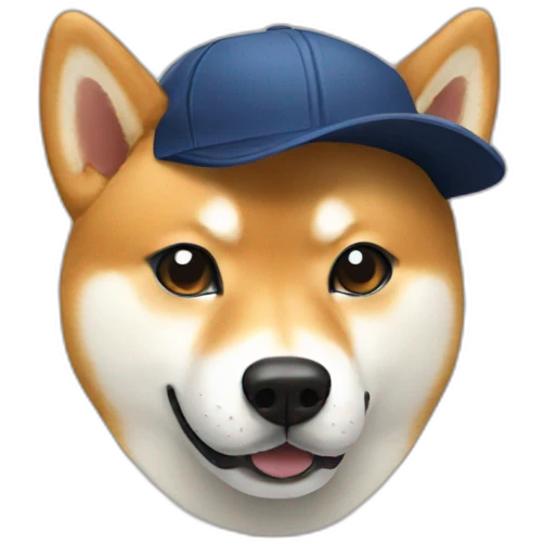 shiba inu with cap emoji
