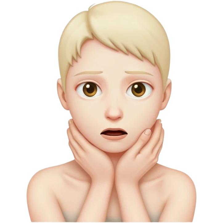 Person self strangling emoji