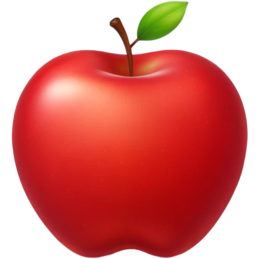 serious apple emoji