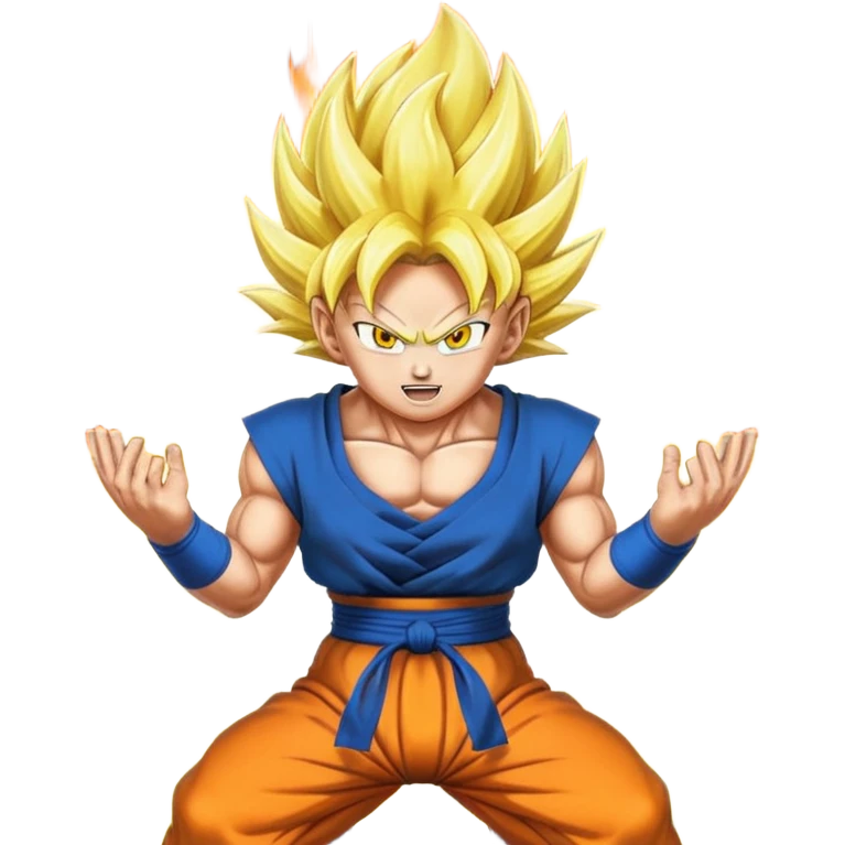 Text Attack in Saiyan style from Dragon Ball emoji