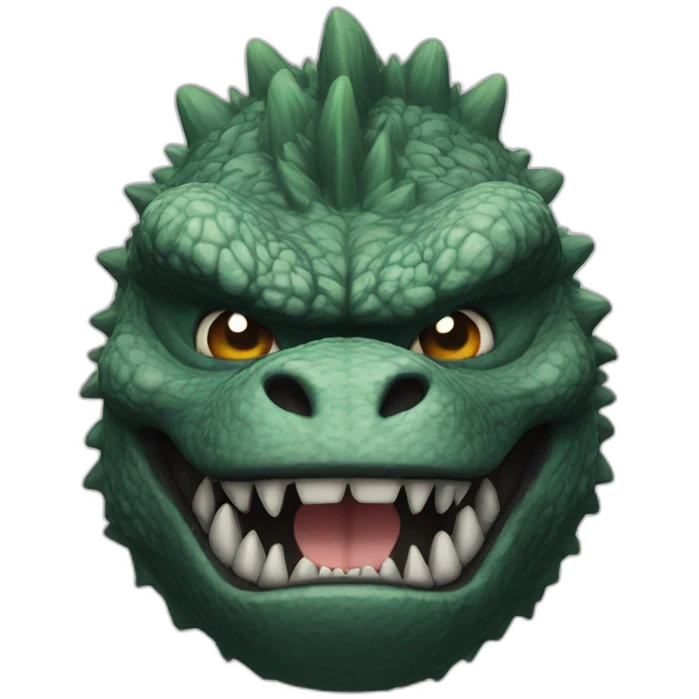 godzilla similing face emoji