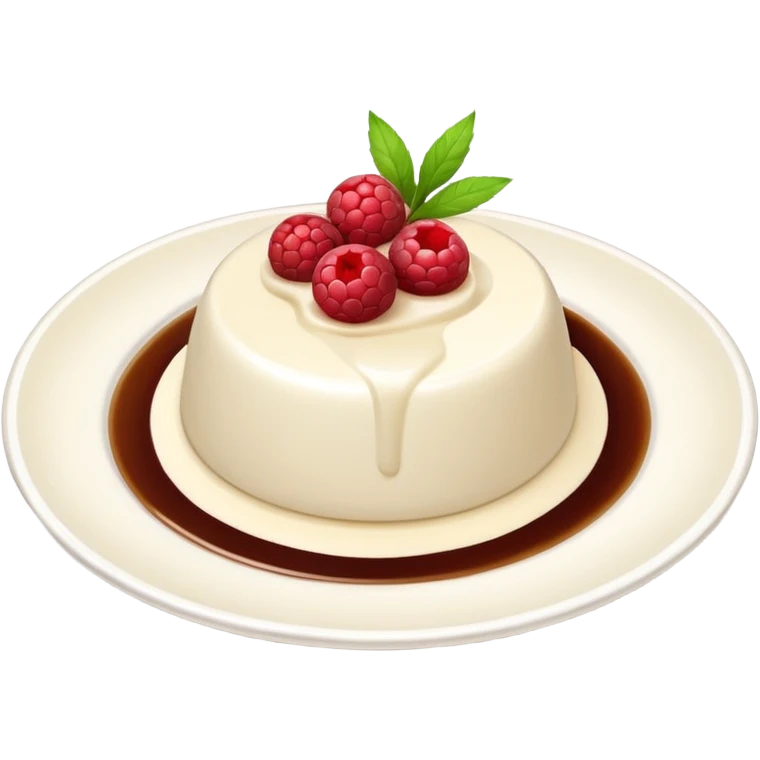 panna cotta on dish emoji