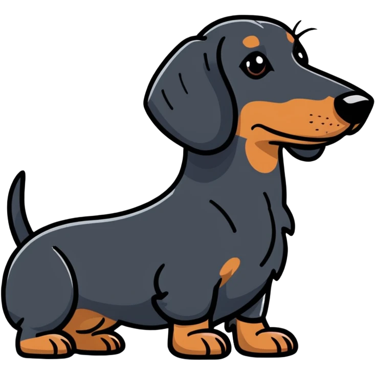 Black Dachshund  emoji