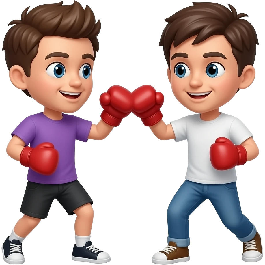 Me beating my friend emoji