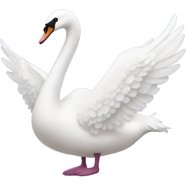 Swan in shoes emoji