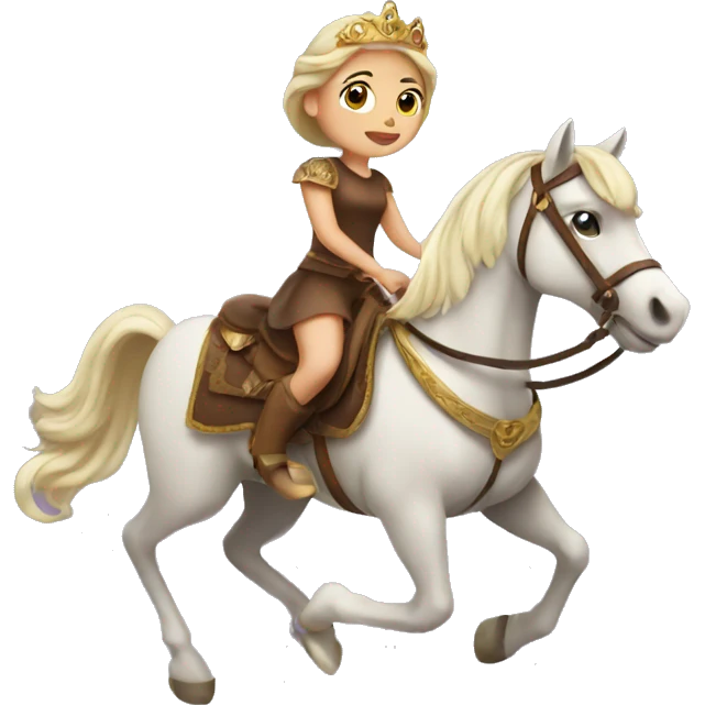 Princess riding horse emoji