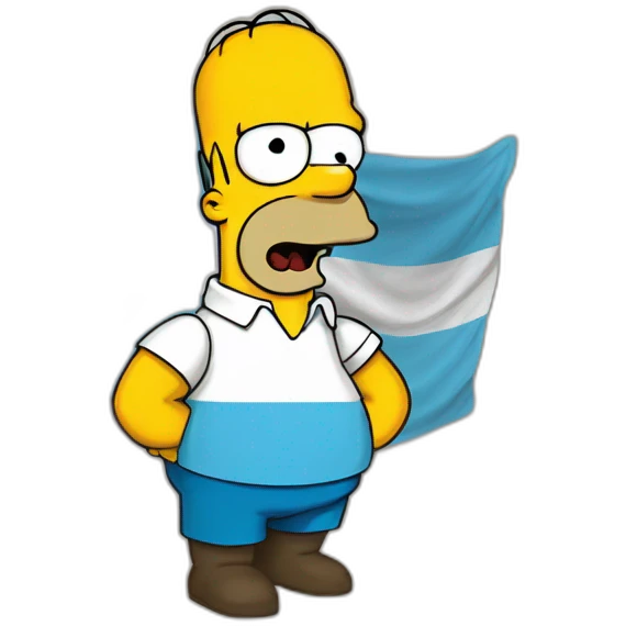 Homer simpson argentina flag emoji