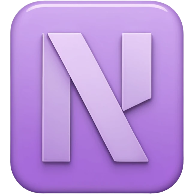 Netflix aesthetic "N" logo in pastel purples emoji