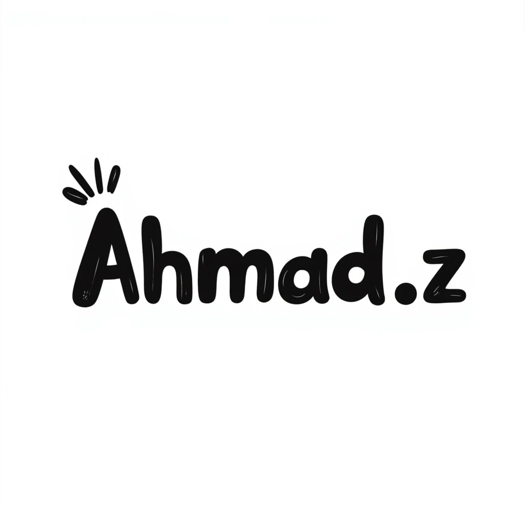 Der Name Ahmad handgezeichnet als Doodle-Stil mit Text emoji