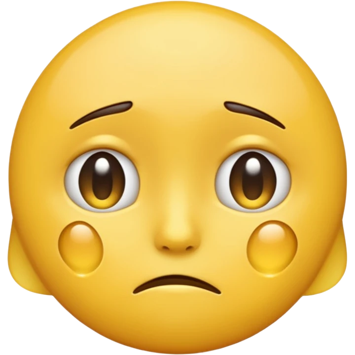 A sad emoji hiding its emotions  emoji