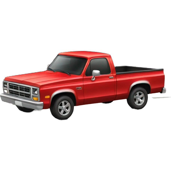 red two door pickup truck emoji