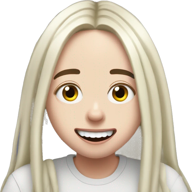 happily surprised Billie Eilish emoji