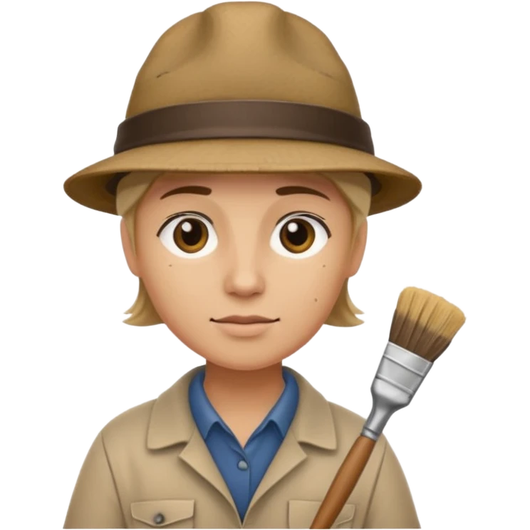 Archaeologist with brush emoji
