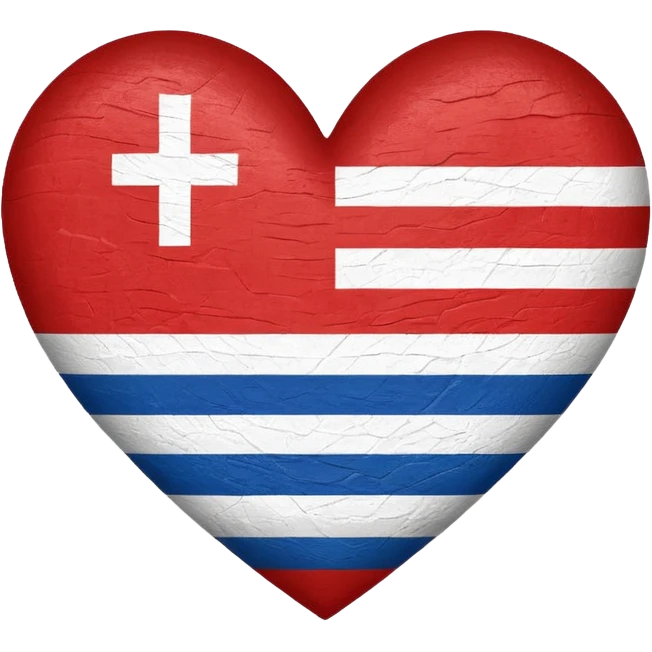 Greek flag heart emoji