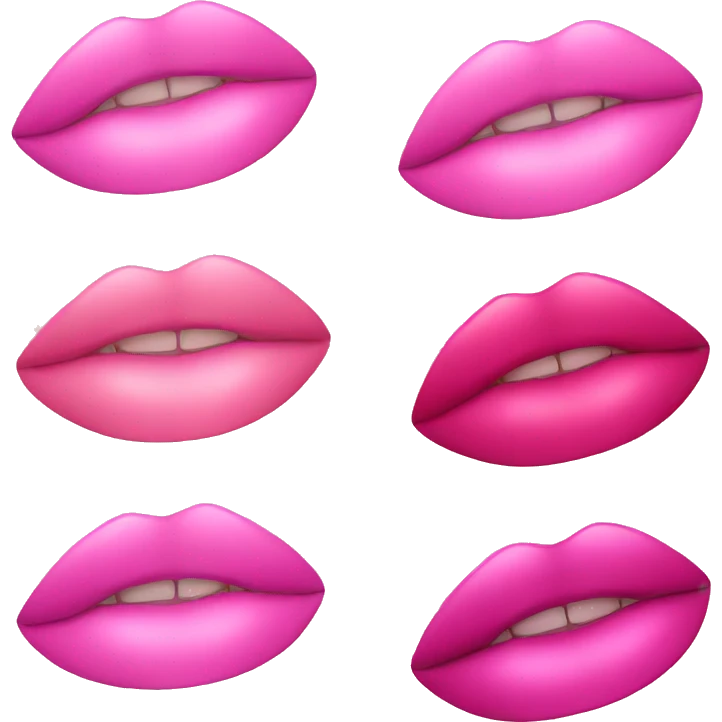 Pink lipstick emoji