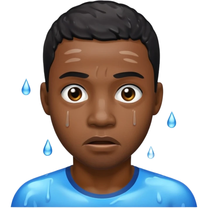Drowning black man emoji
