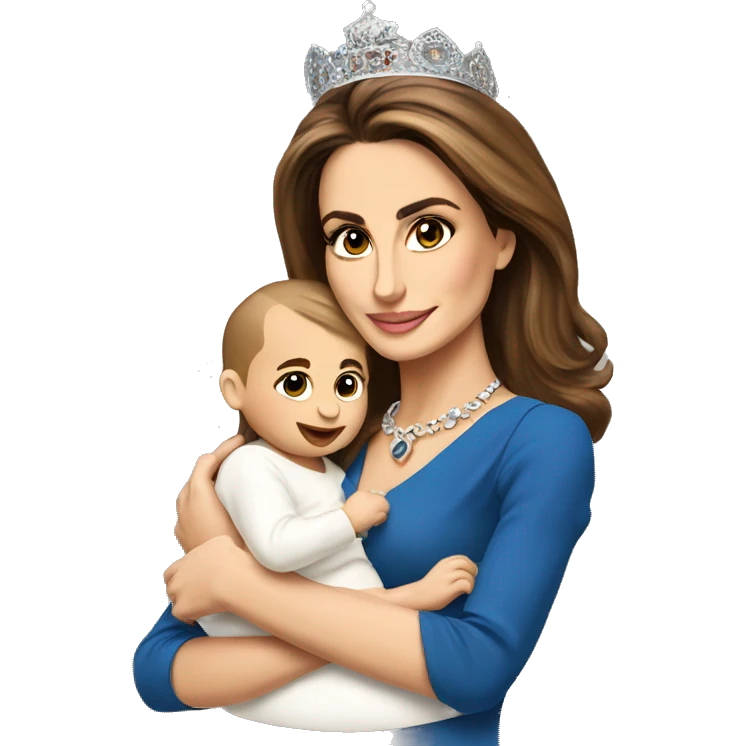 Queen rania holding a baby emoji