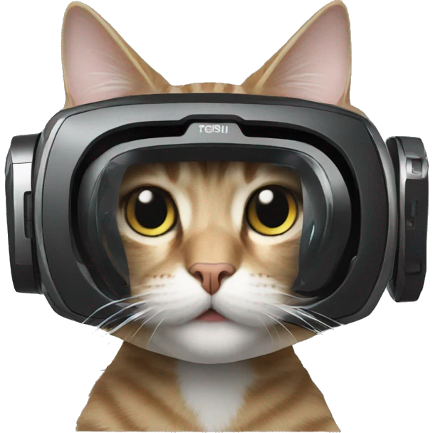 Cat with vr emoji