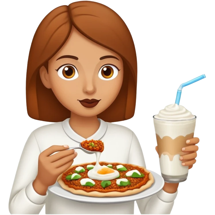 Lahmacun yiyen Ayran emoji