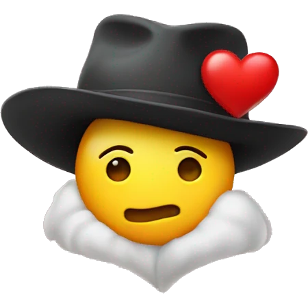 Heart with a hat emoji