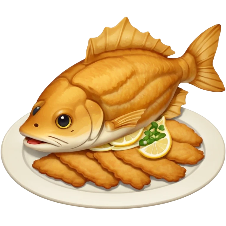 dishes with catfish emoji