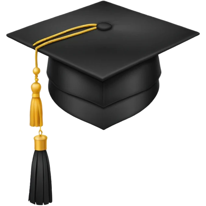 black grad cap emoji