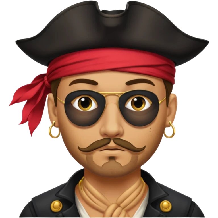 pirate with black eyepatch covering one eyeü emoji