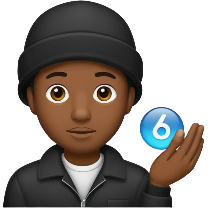 Black guy with Al 47 emoji