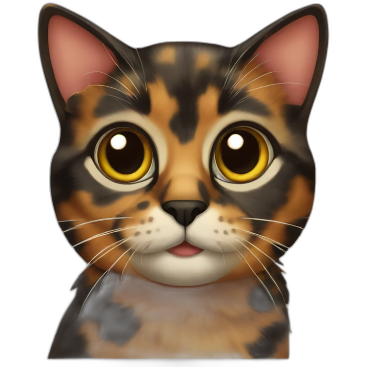 Tortoiseshell cat emoji