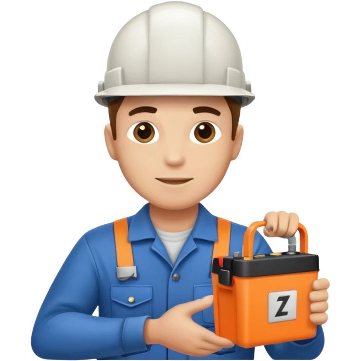 electrician installing a azimut battery emoji