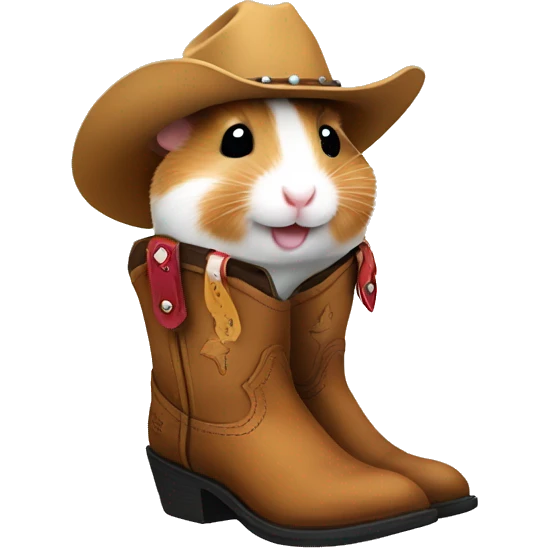 Hamster in cowboy boots emoji
